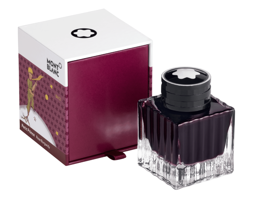 Flacon d’encre 50 ml, Le Petit Prince et la planète, couleur bordeaux