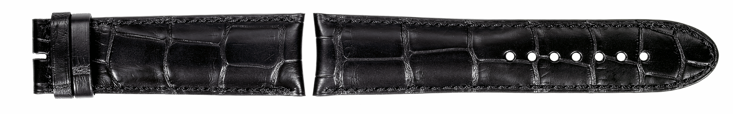 Bracelet de montre alligator noir 22/20 (105/95)