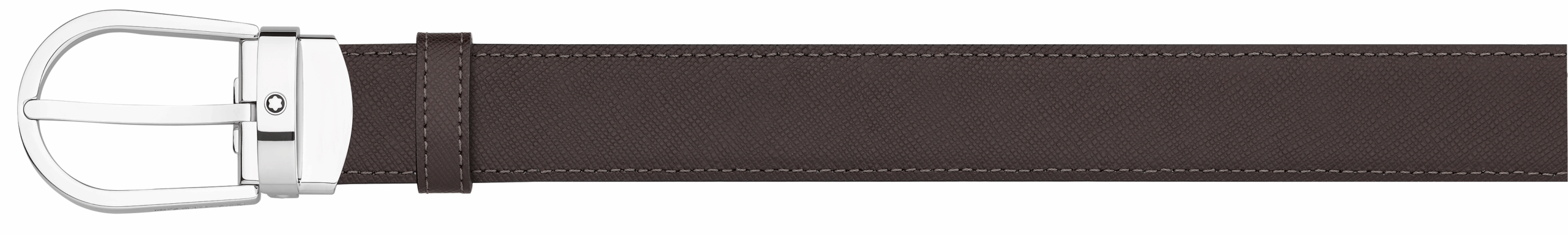 Ceinture réversible 30 mm boucle fer à cheval noir/marron
