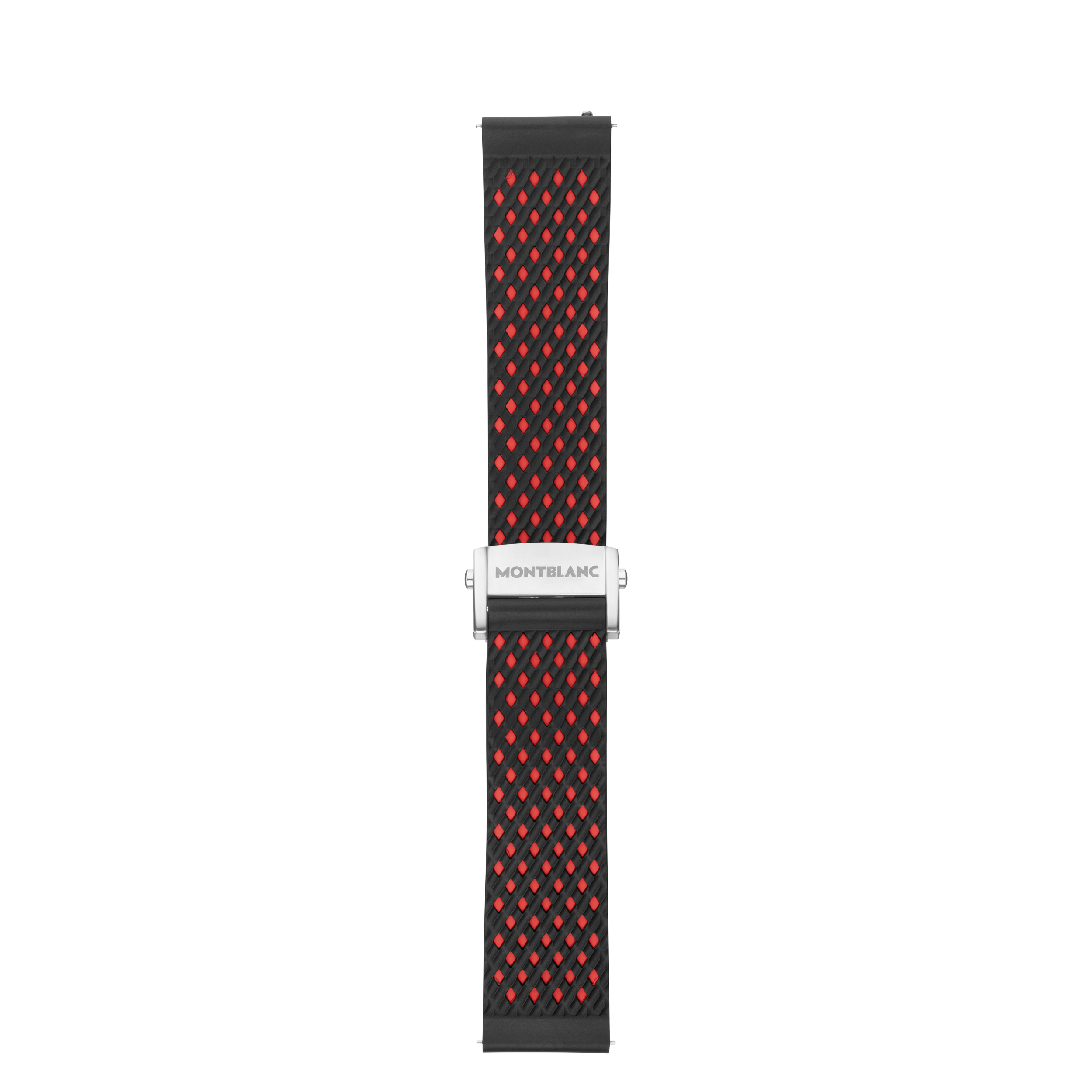 BRACELET MONTRE SUMMIT 2 CAOUTCHOUC ROUGE ET NOIR BOUCLE DEPLOYANTE