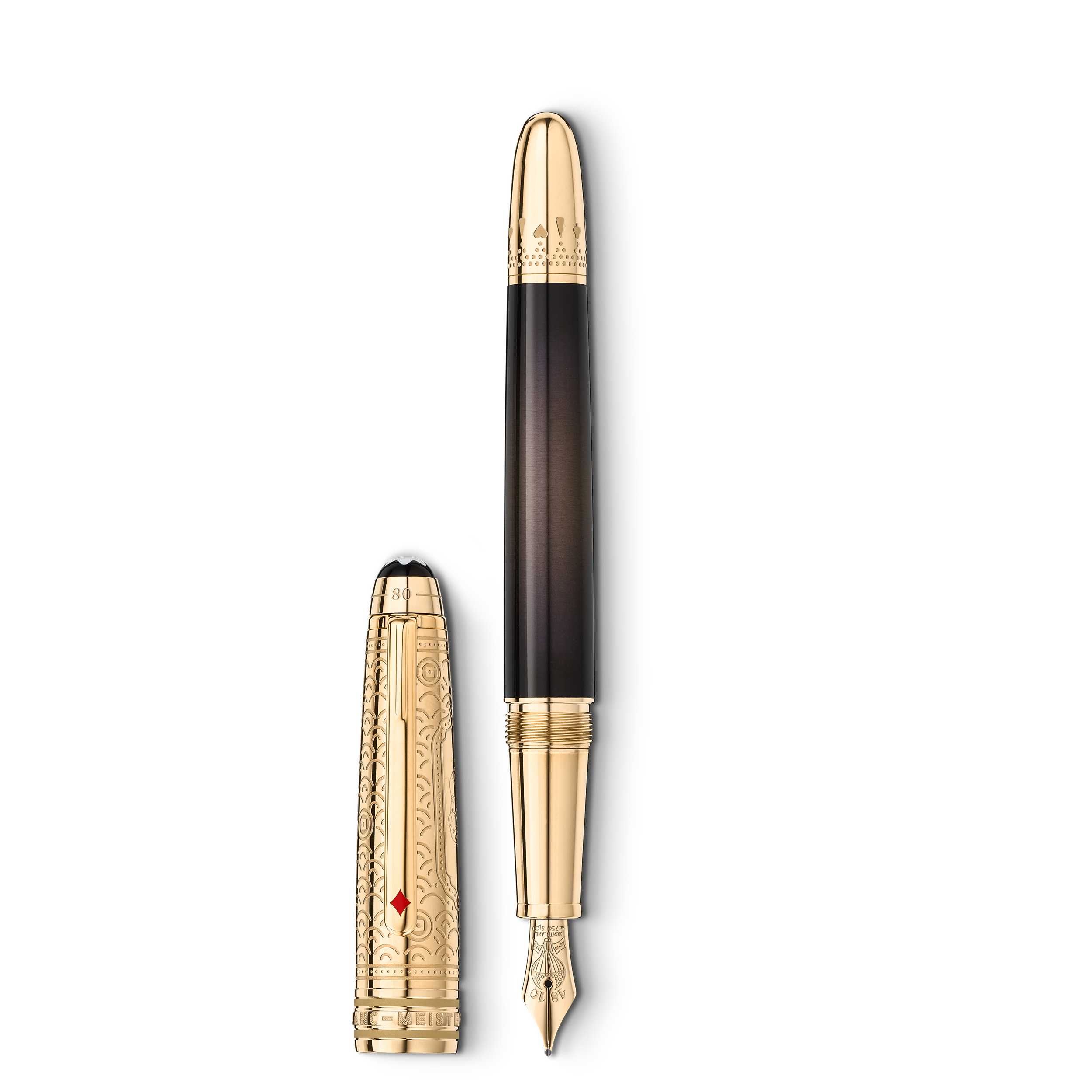STYLO PLUME M OR 14K MEISTERSTUCK DOUE EDITION SPECIALE TOUR DU MONDE EN 80 JOURS