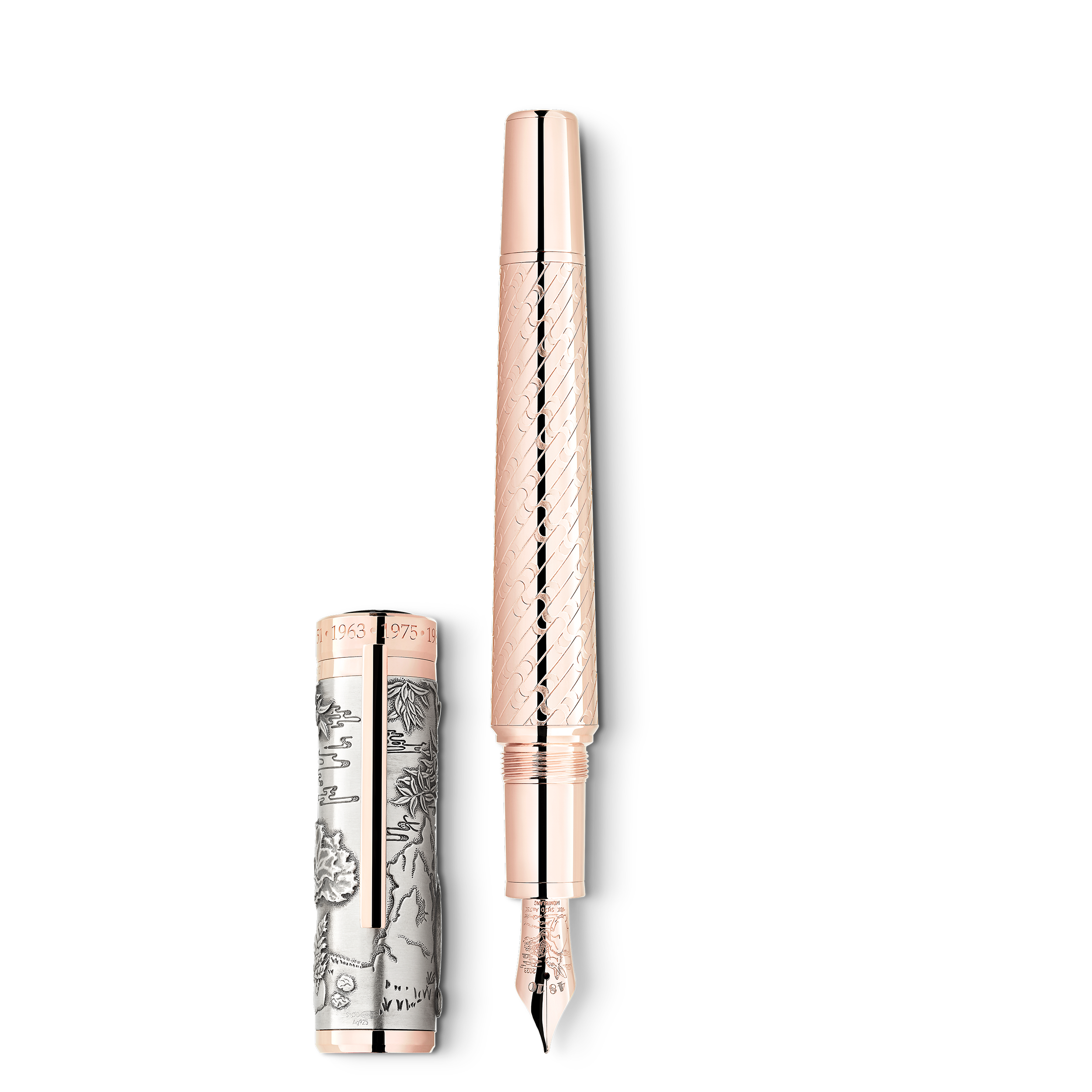 STYLO PLUME M OR 18K SIGNS&SYMBOLS THE RABBIT EDITION LIMITÉE 174/512 ARGENT ET FINITION OR ROSE