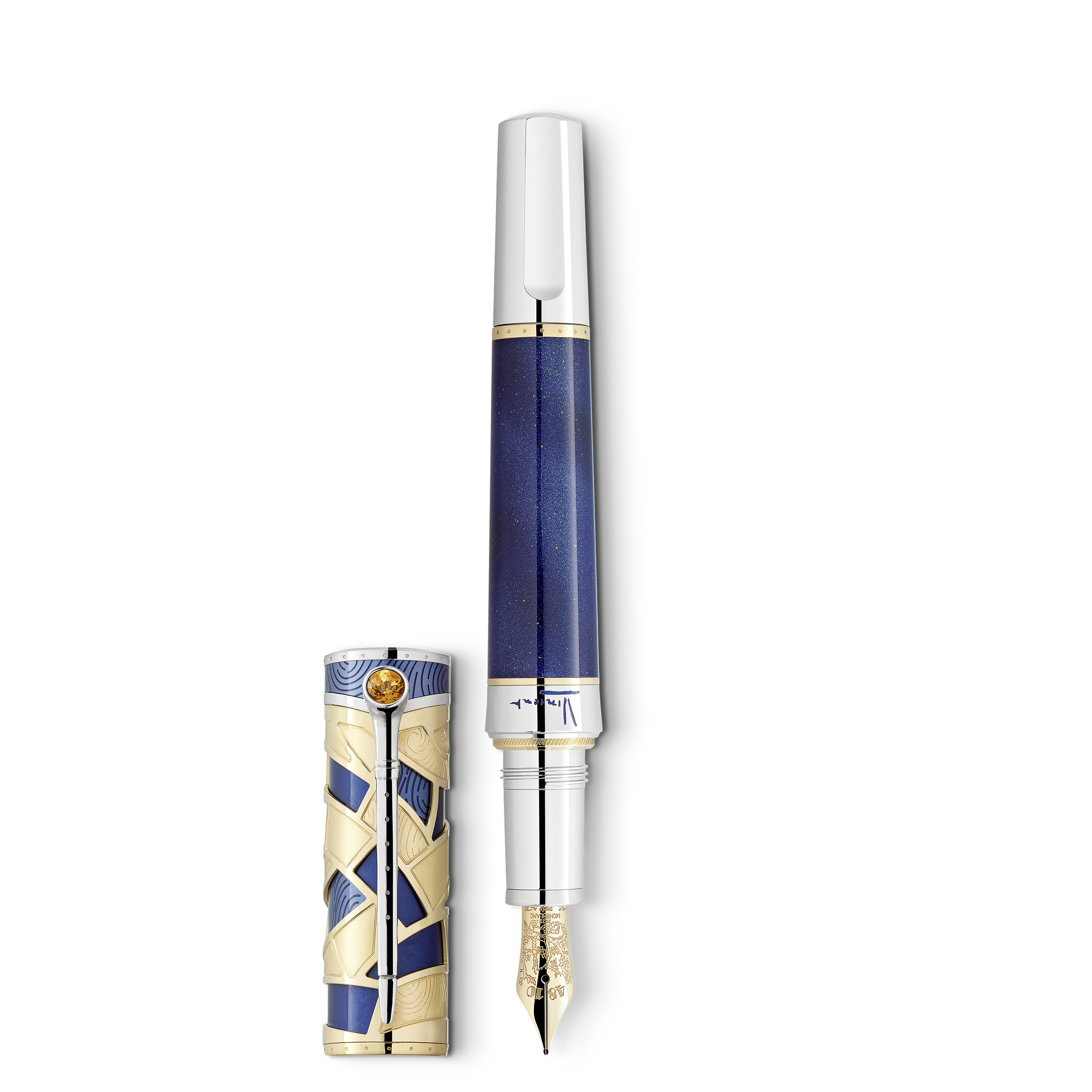 STYLO PLUME M OR 18K MASTERS OF ART HOMMAGE A VINCENT VAN GOGH EDITION LIMITEE 443 / 888