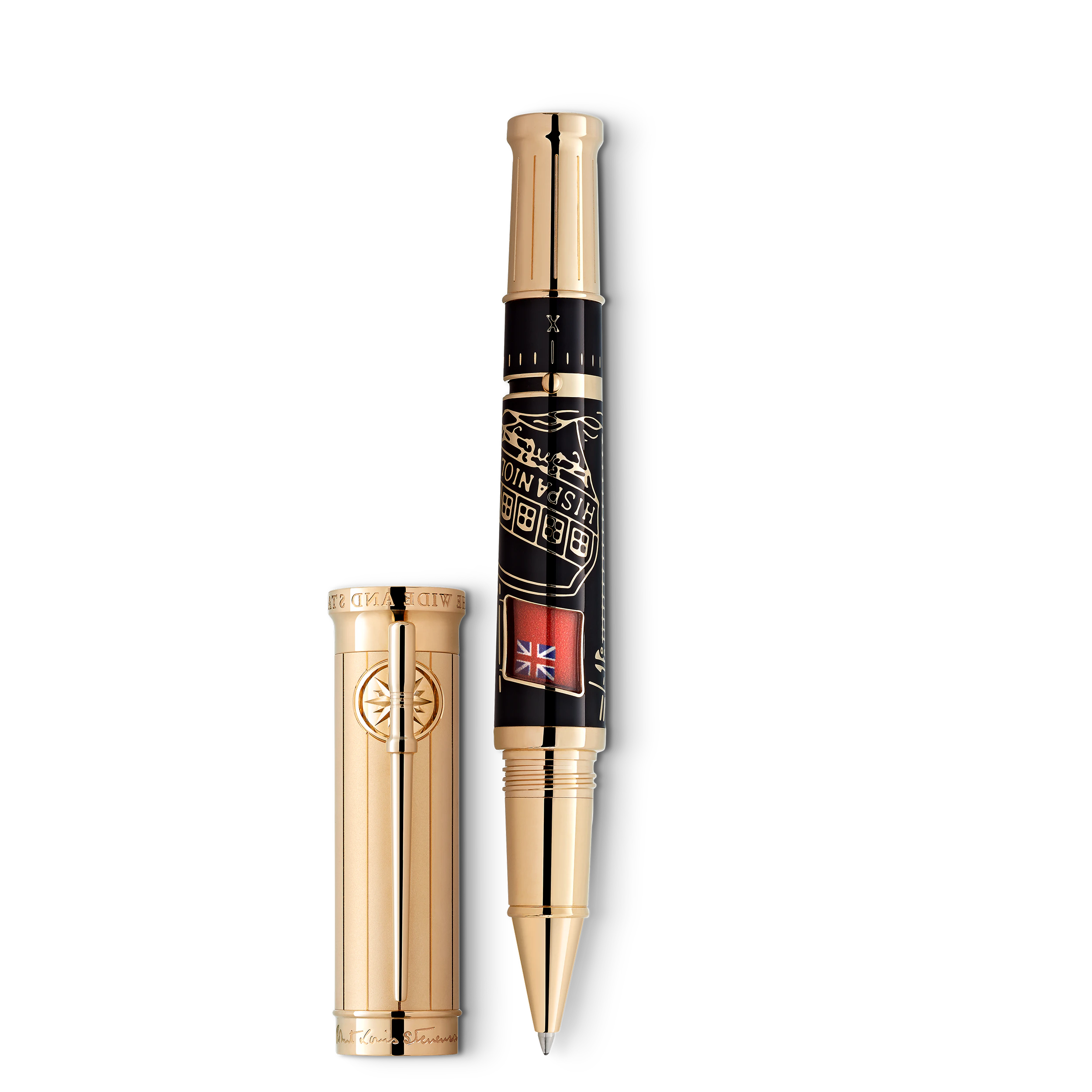 STYLO MONTBLANC ROLLER WRITERS EDITION  HOMMAGE A R.L STEVENSON EDITION LIMITEE LE 596/1883