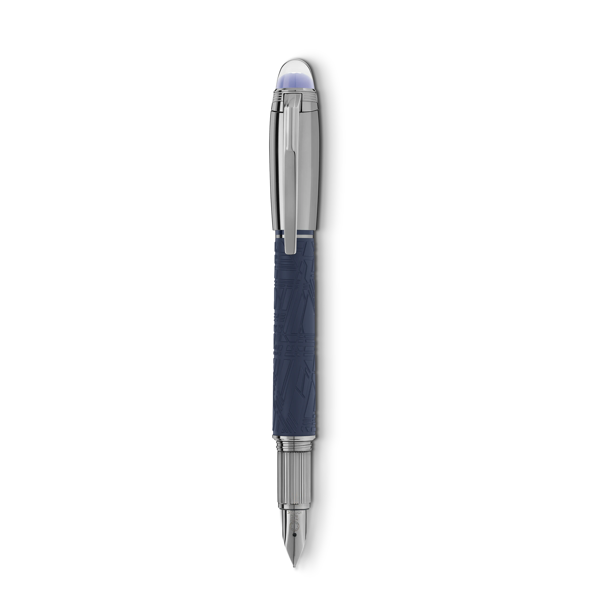 STYLO PLUME M 14K STARWALKER FINITION DOUE RESINE & METAL COULEUR SPACEBLUE