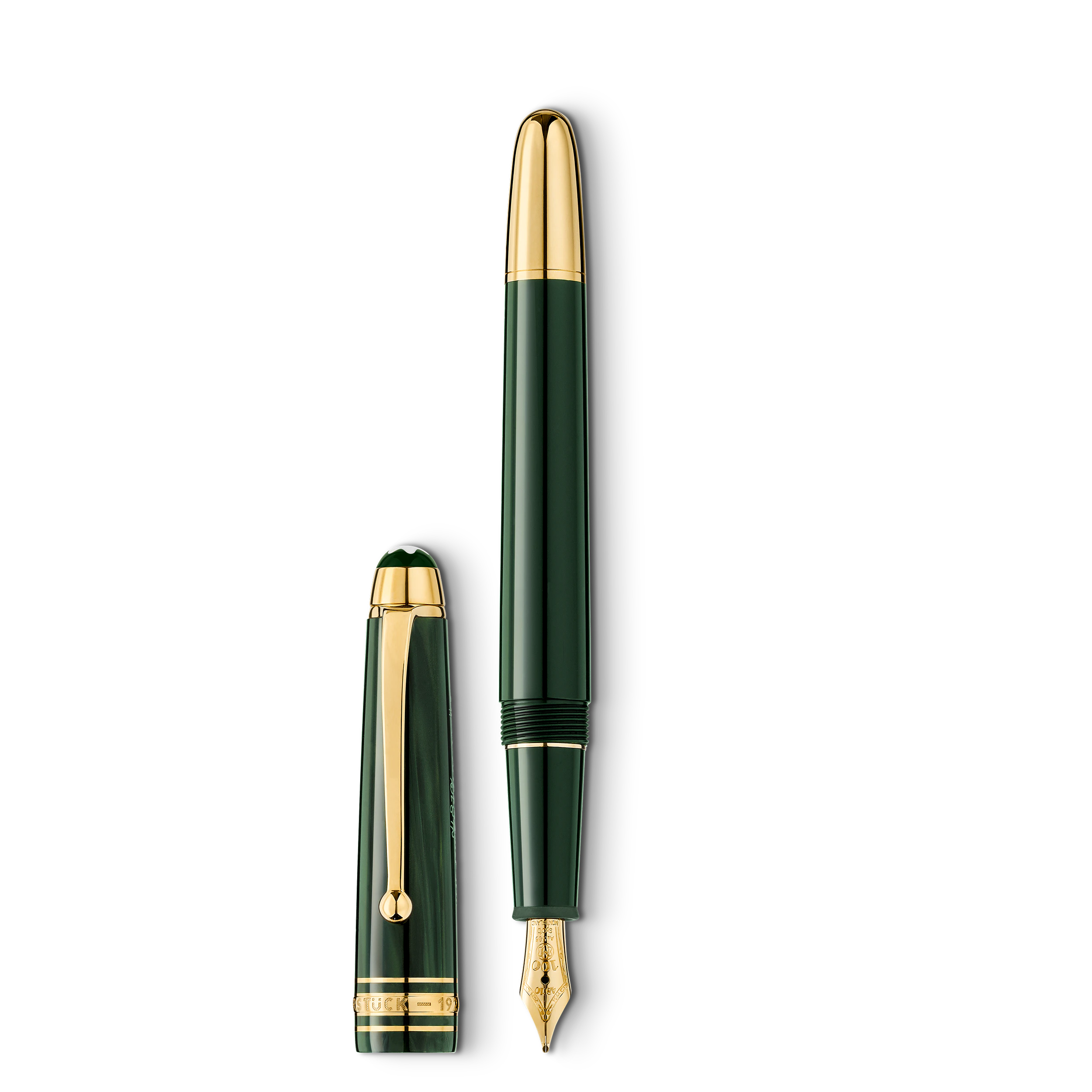 STYLO PLUME M OR 14K MEISTERSTUCK THE ORIGIN COLLECTION RESINE VERT