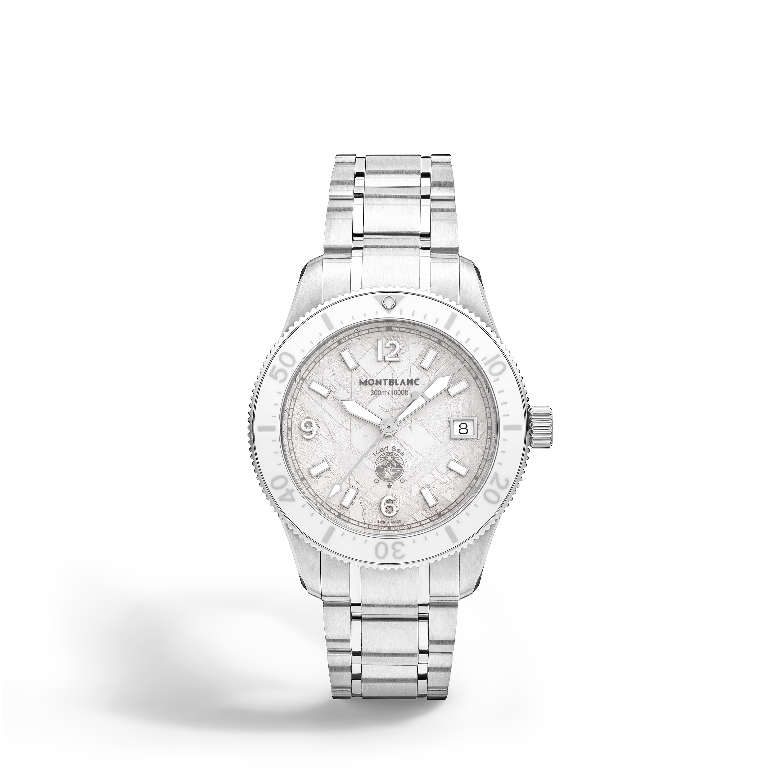 Iced Sea Automatic Date 0 Oxygen couleur blanche boîtier 38mm