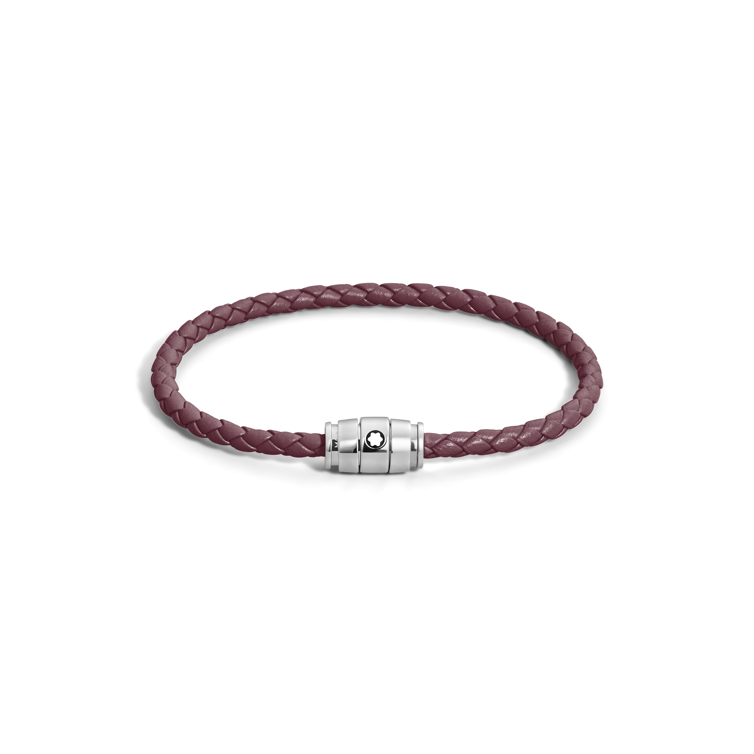 BRACELET 3 ANNEAUX ACIER   CUIR CASSIS