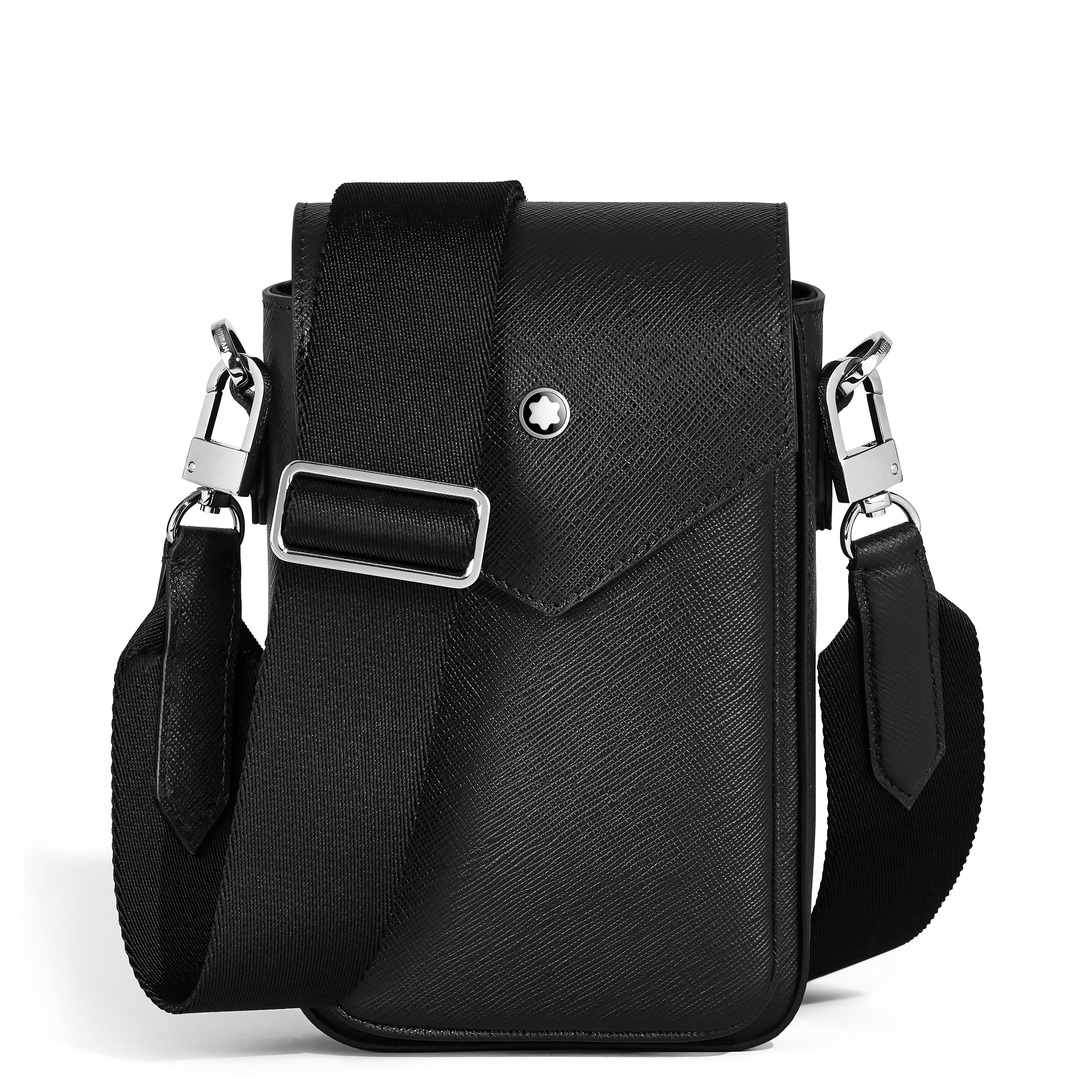 MINI SACOCHE MESSENGER VERTICAL SARTORIAL CUIR NOIR