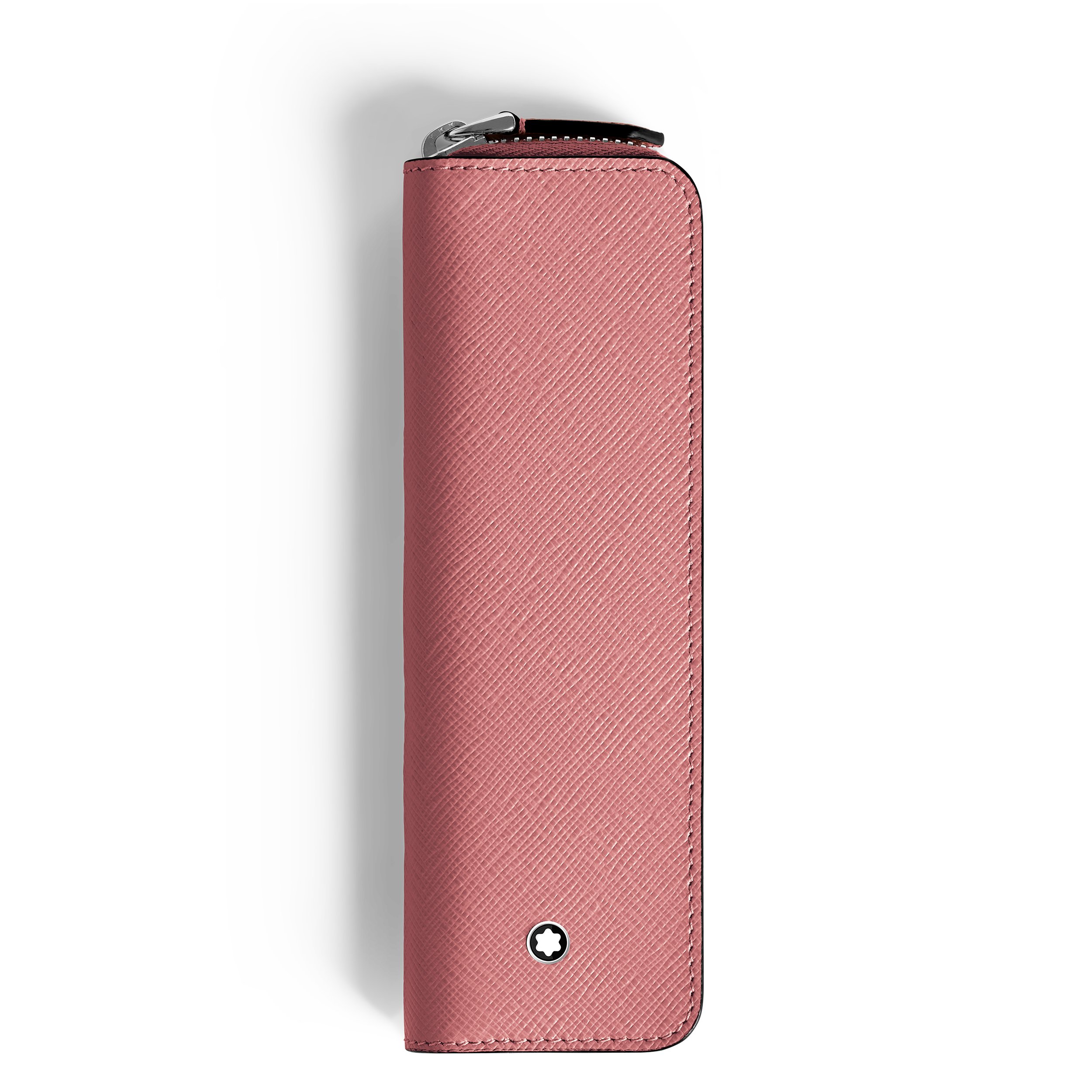 ETUI 1 STYLO SARTORIAL AVEC ZIP CUIR BLUSH
