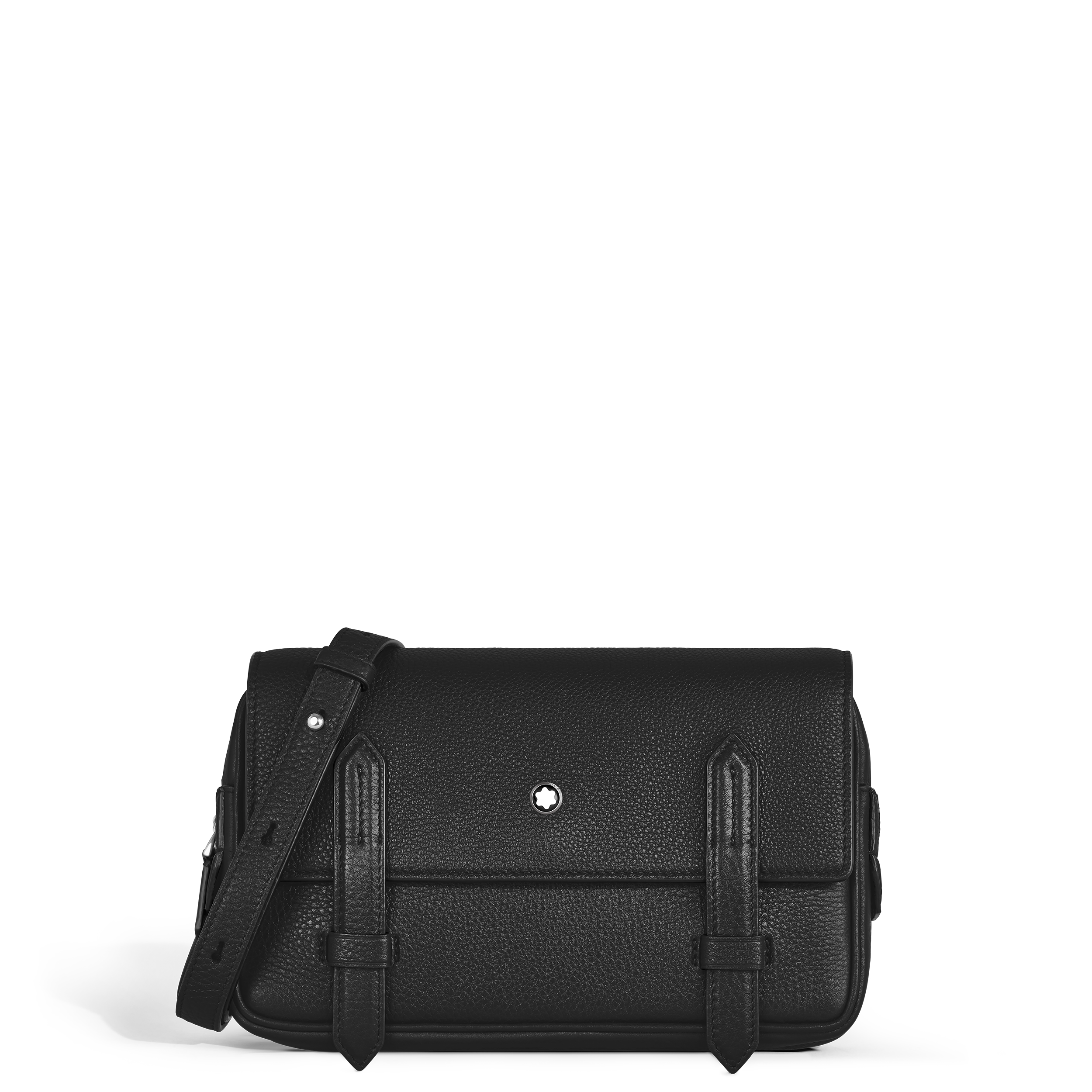 SACOCHE MESSENGER  CUIR SOFT NOIR