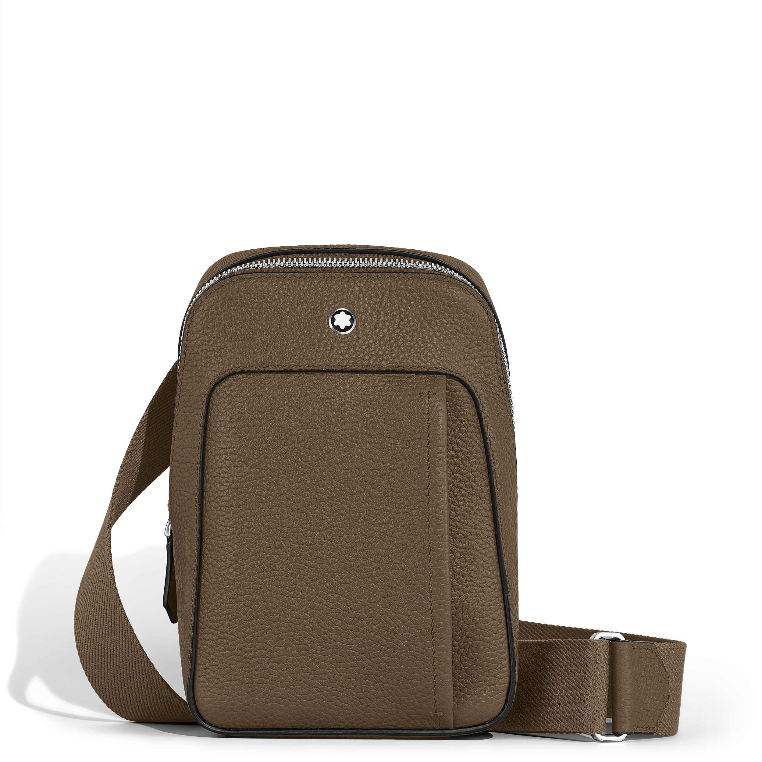 SACOCHE CUIR GRAIN COULEUR NOISETTE