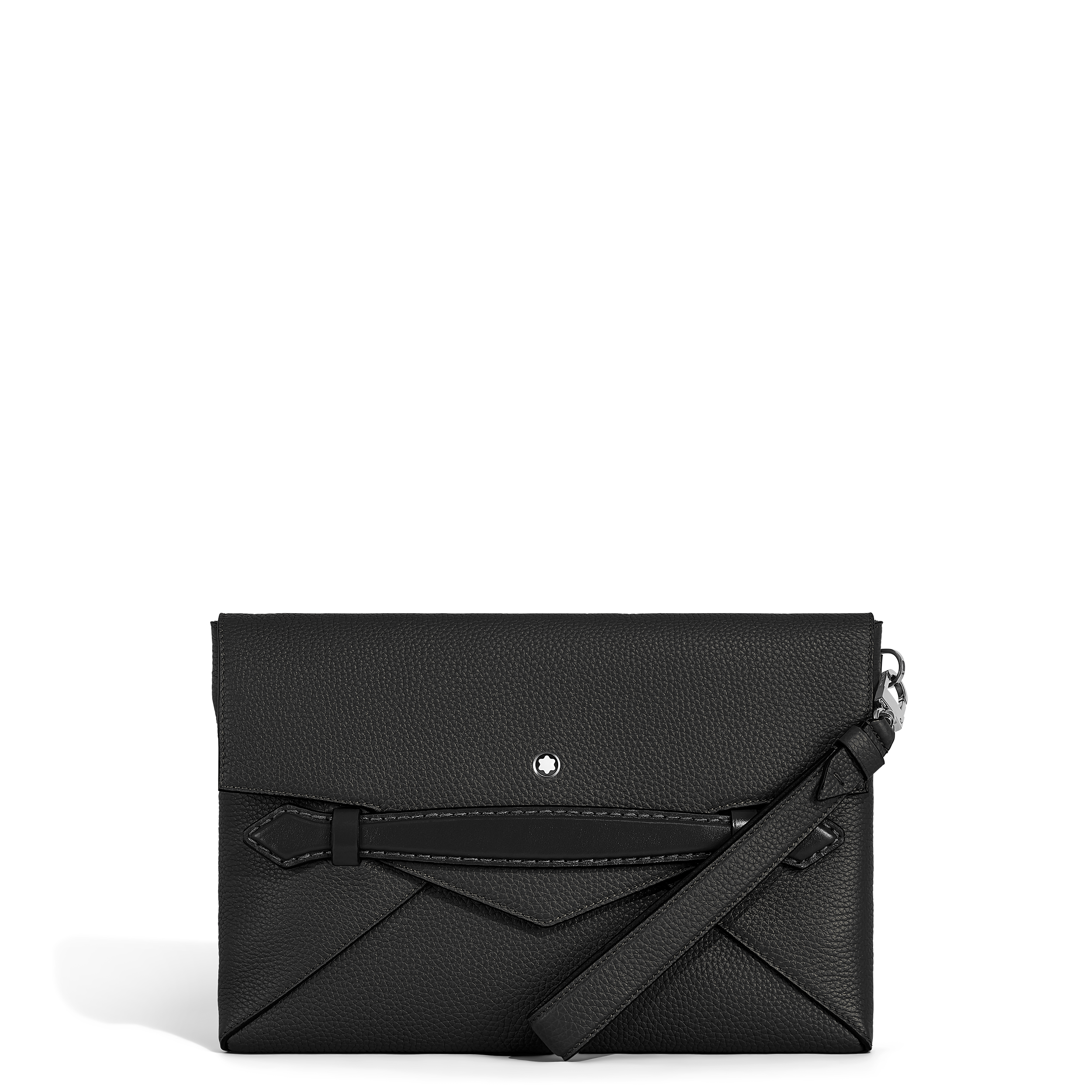 POCHETTE CUIR GRAIN COULEUR NOIR