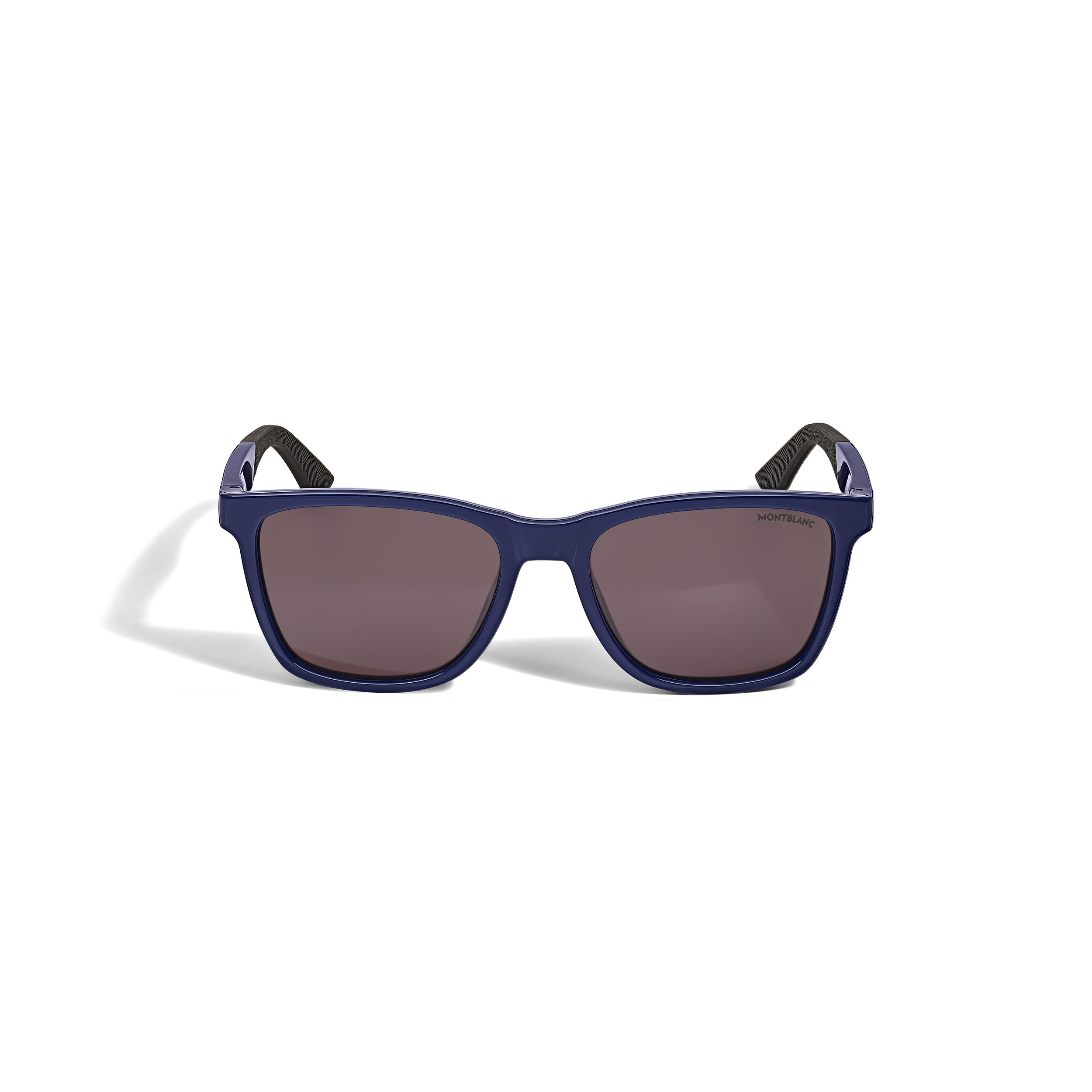 Lunettes de soleil carrées à monture injectée bleue