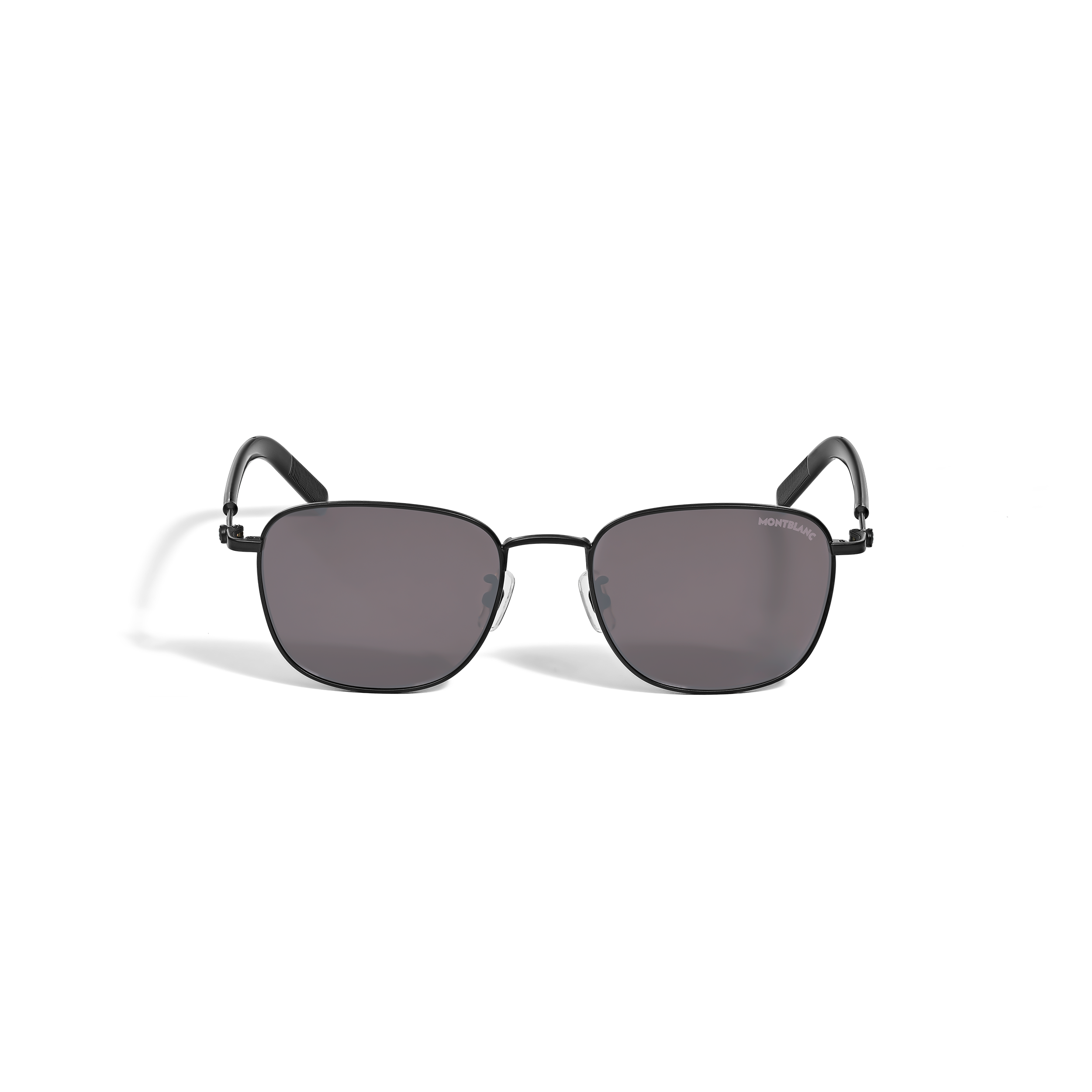 Lunettes de soleil carrées à monture métallique noir