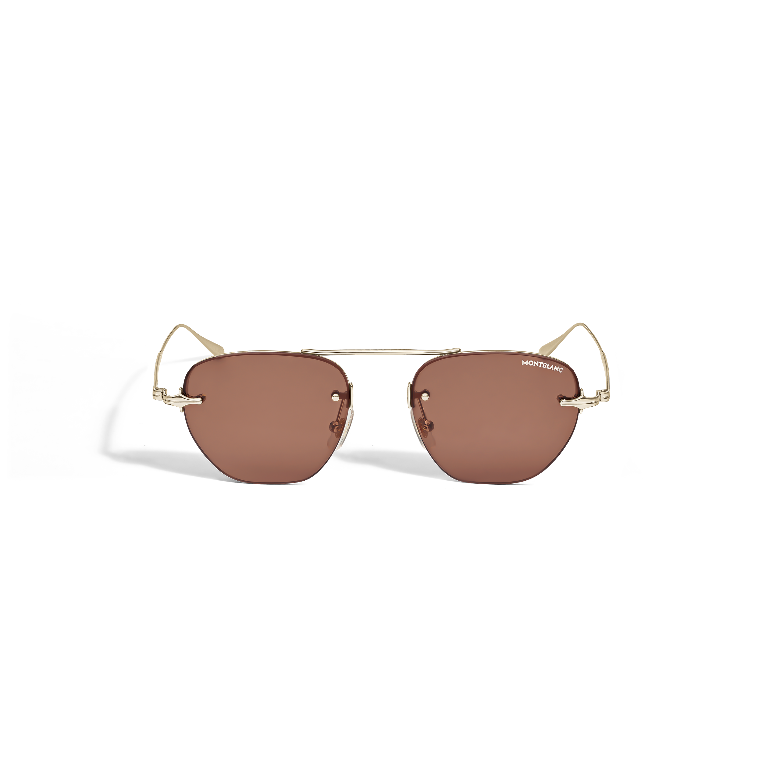 LUNETTES OVAL METAL DORE VERRES BRUNS