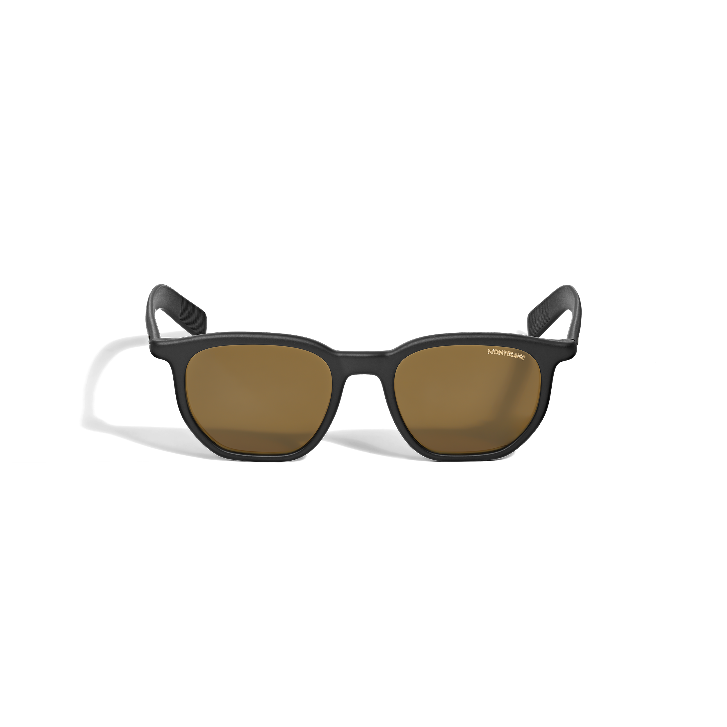 LUNETTES CARREES ACETATE NOIR VERRES FUMES BRUN
