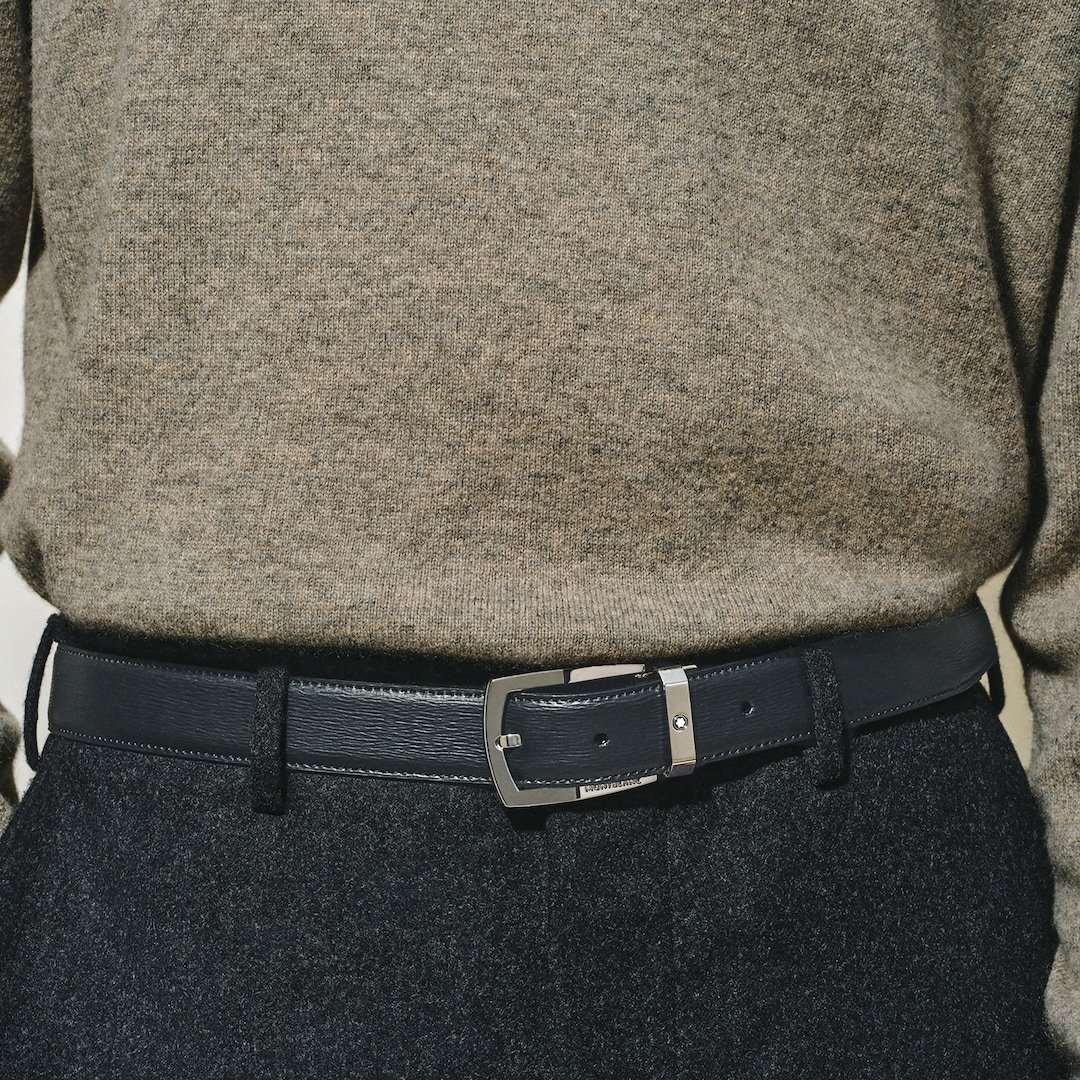 Ceinture de 30 mm en cuir noir – réf. MB116706 - vue 3 Ceinture de 30 mm en cuir noir – réf. MB116706 - Montblanc (vue 3)