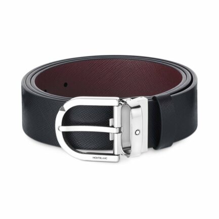 Ceinture à boucle ardillon fer à cheval palladiée polie - Montblanc
