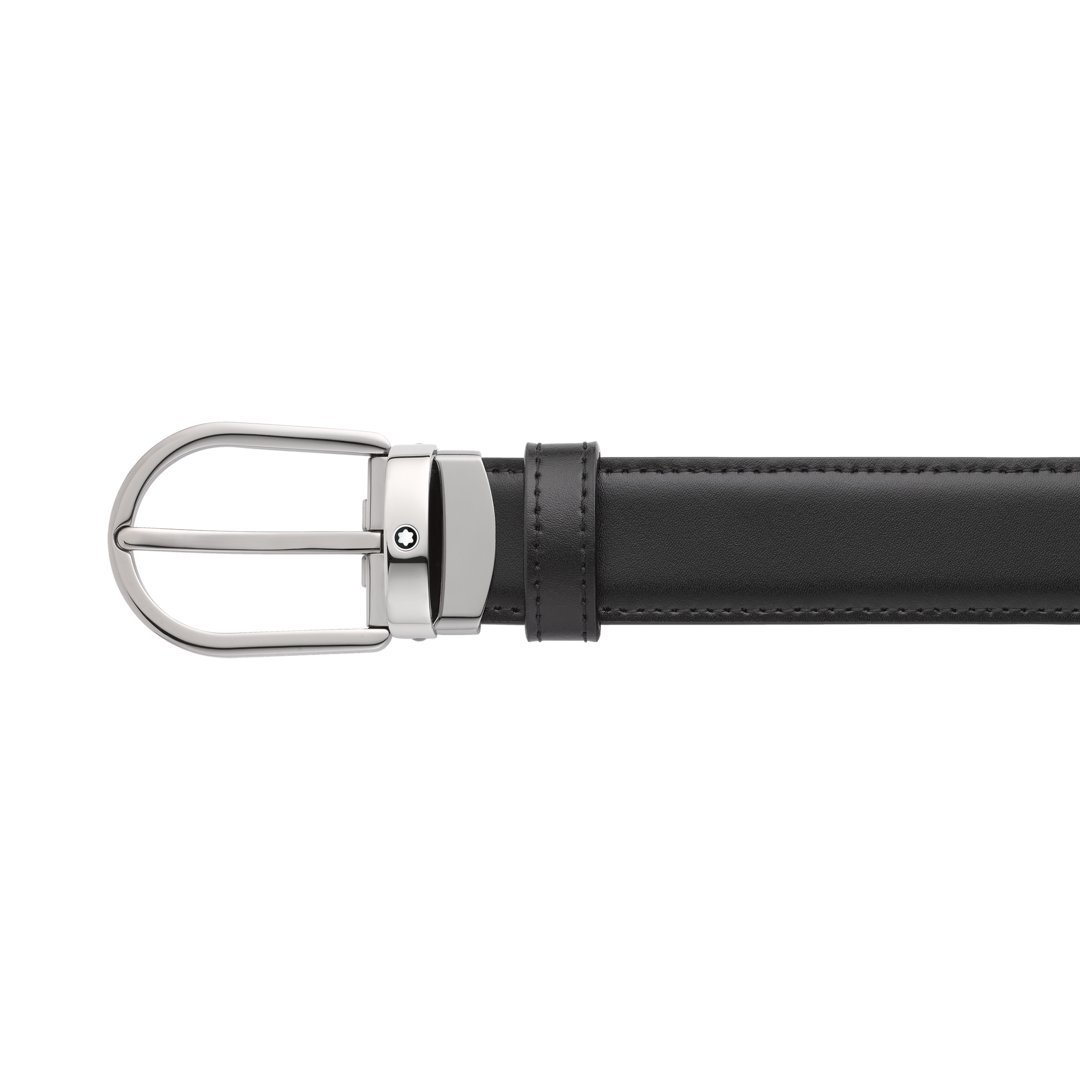 Ceinture réversible à boucle fer à cheval de 30 mm en cuir noir/marron – réf. MB128803 - vue 6 Ceinture réversible à boucle fer à cheval de 30 mm en cuir noir/marron – réf. MB128803 - Montblanc (vue 6)