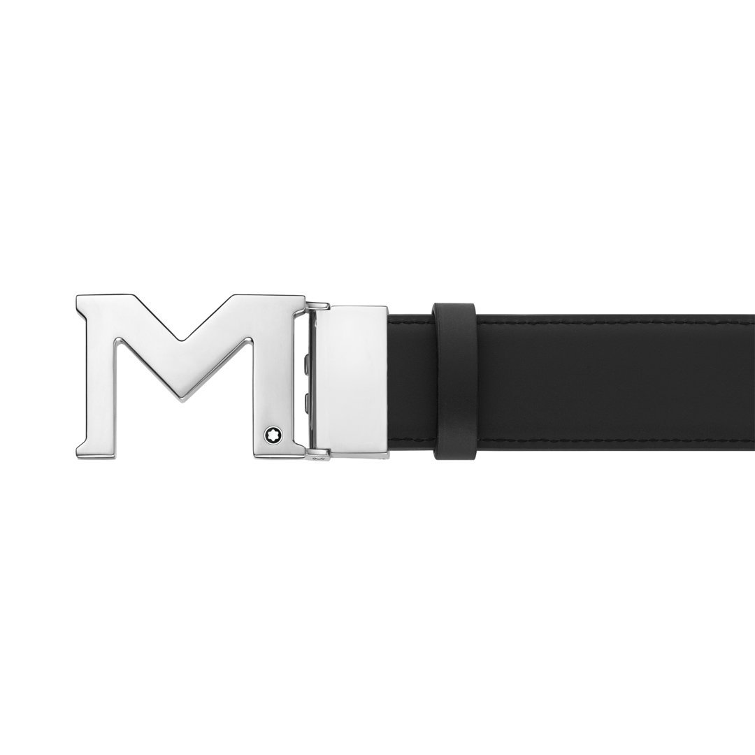 Ceinture réversible à boucle M de 35 mm en cuir noir - vue 3 Ceinture réversible à boucle M de 35 mm en cuir noir - Montblanc (vue 3)