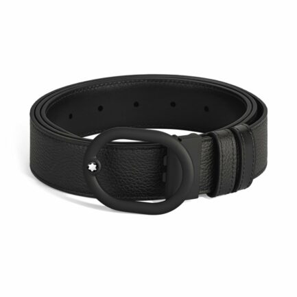 Boucle ardillon L’Ovale avec finition PVD noire caoutchoutée - Montblanc