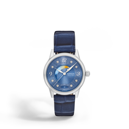 Bohème Day & Night 34 mm cadran bleu et bracelet bleu - Montblanc