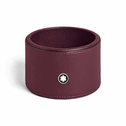 Plateau de Bureau Rond Moyen Format en Cuir Sartorial - Montblanc