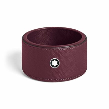 Plateau de Bureau Rond Petit Format en Cuir Sartorial - Montblanc