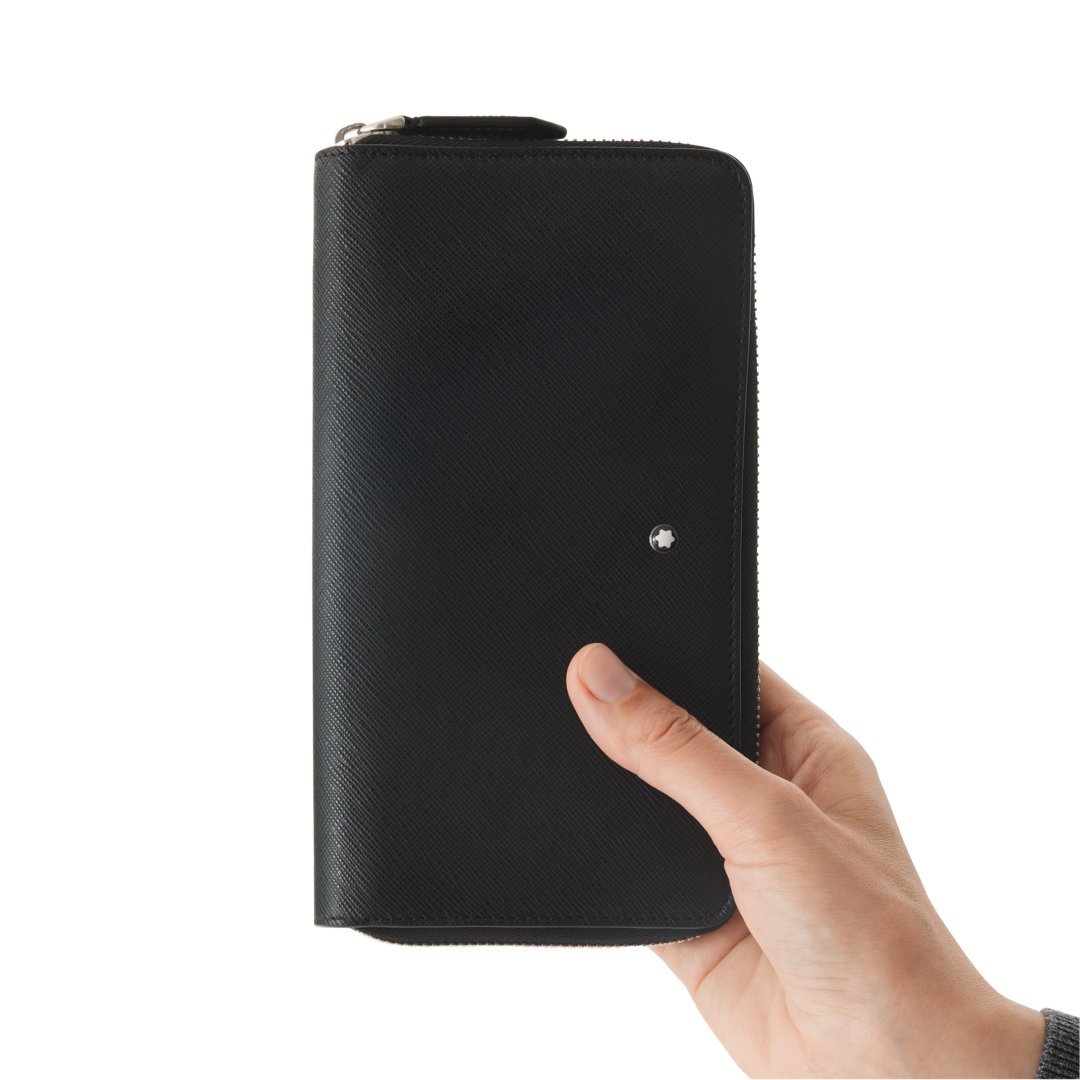 Portefeuille Continental 12cc Zippé en Cuir Sartorial - vue 5 Portefeuille Continental 12cc Zippé en Cuir Sartorial - Montblanc (vue 5)