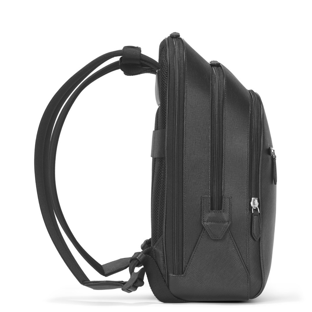 Sac à Dos Moyen Modèle avec 3 Compartiments en Cuir Sartorial – réf. MB130275 - vue 3 Sac à Dos Moyen Modèle avec 3 Compartiments en Cuir Sartorial – réf. MB130275 - Montblanc (vue 3)