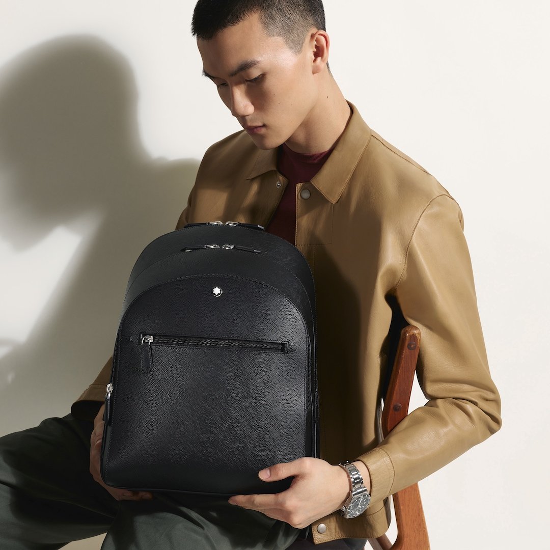 Sac à Dos Moyen Modèle avec 3 Compartiments en Cuir Sartorial – réf. MB130275 - vue 6 Sac à Dos Moyen Modèle avec 3 Compartiments en Cuir Sartorial – réf. MB130275 - Montblanc (vue 6)