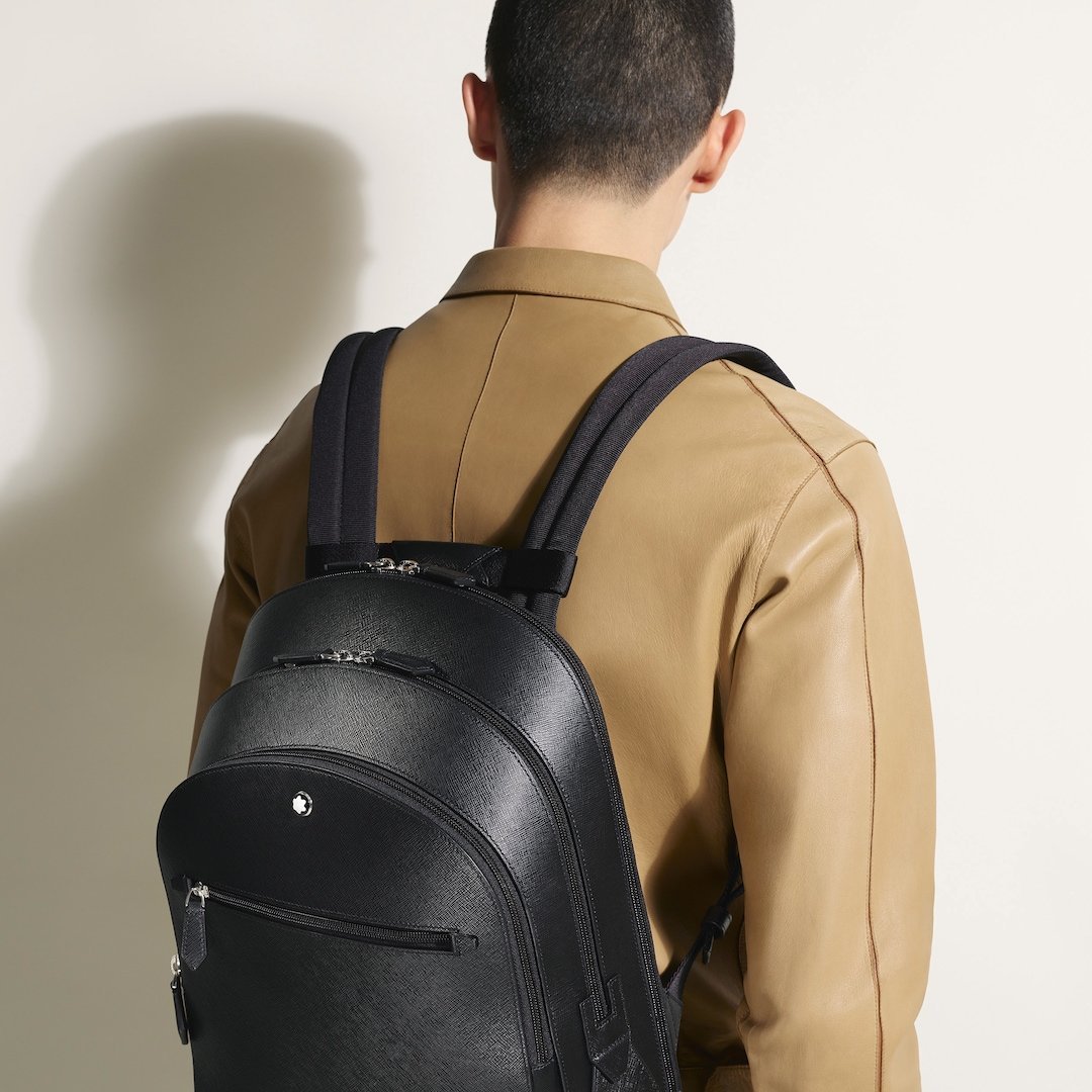 Sac à Dos Moyen Modèle avec 3 Compartiments en Cuir Sartorial – réf. MB130275 - vue 7 Sac à Dos Moyen Modèle avec 3 Compartiments en Cuir Sartorial – réf. MB130275 - Montblanc (vue 7)