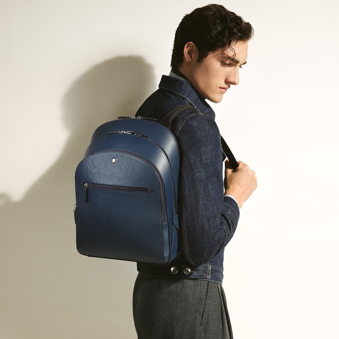 Sac à Dos Moyen Modèle avec 3 Compartiments en Cuir Sartorial – réf. MB131716 - vue 7 Sac à Dos Moyen Modèle avec 3 Compartiments en Cuir Sartorial – réf. MB131716 - Montblanc (vue 7)