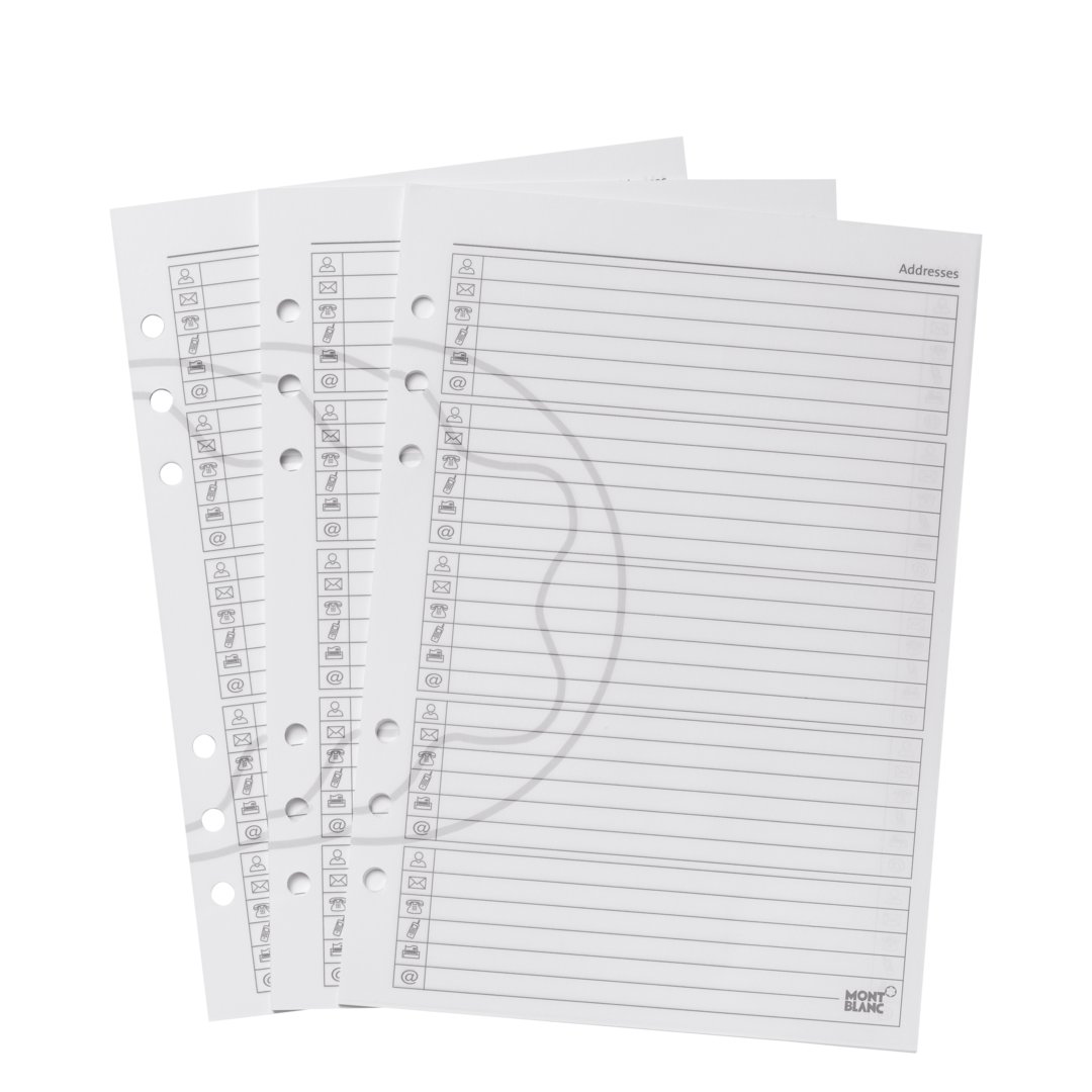 Grandes Feuilles, Pages d'Adresses 2 Grandes Feuilles, Pages d'Adresses - Montblanc (vue 2)
