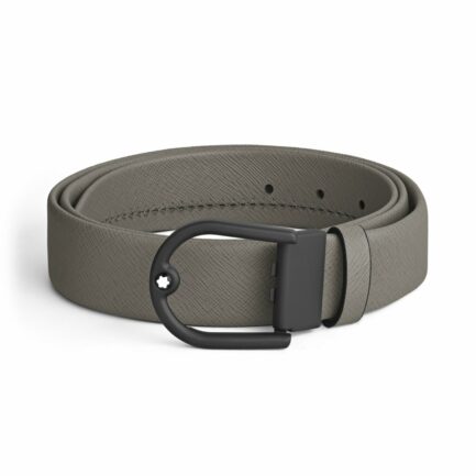 Ceinture à boucle ardillon fer à cheval avec finition PVD noire caoutchoutée - Montblanc