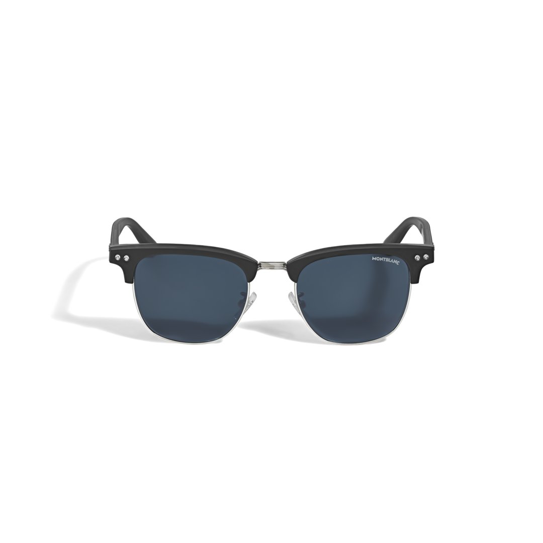 Lunettes de soleil carrées à monture en acétate noire – réf. MB135573 1 Lunettes de soleil carrées à monture en acétate noire – réf. MB135573 - Montblanc