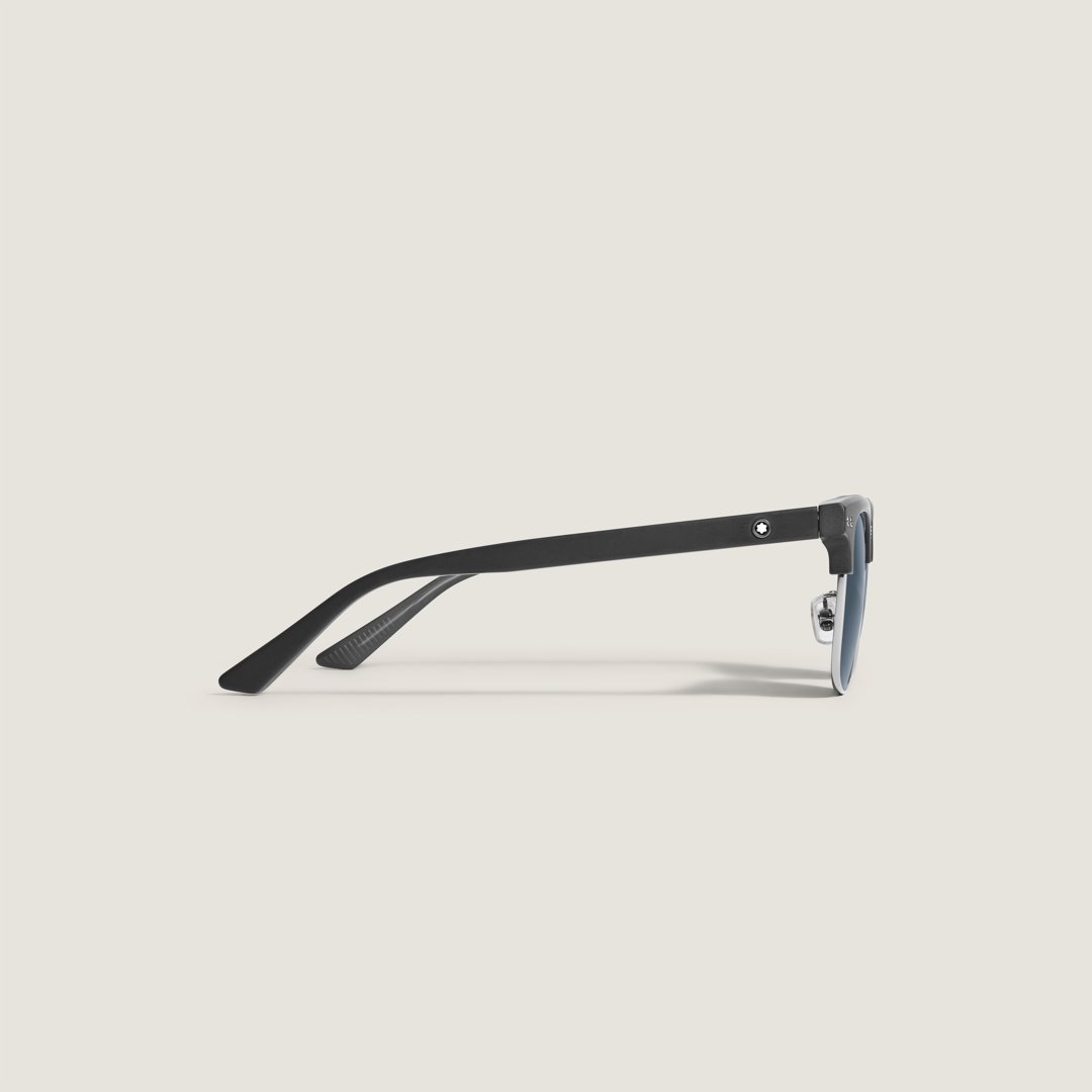Lunettes de soleil carrées à monture en acétate noire – réf. MB135573 2 Lunettes de soleil carrées à monture en acétate noire – réf. MB135573 - Montblanc (vue 2)