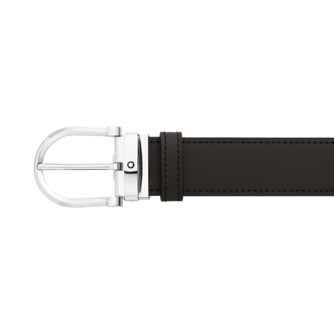Ceinture réversible à boucle fer à cheval de 35 mm en cuir noir/marron 2 Ceinture réversible à boucle fer à cheval de 35 mm en cuir noir/marron - Montblanc (vue 2)