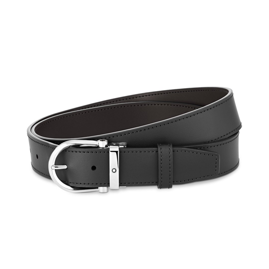 Ceinture réversible à boucle fer à cheval de 35 mm en cuir noir/marron 6 Ceinture réversible à boucle fer à cheval de 35 mm en cuir noir/marron - Montblanc (vue 6)