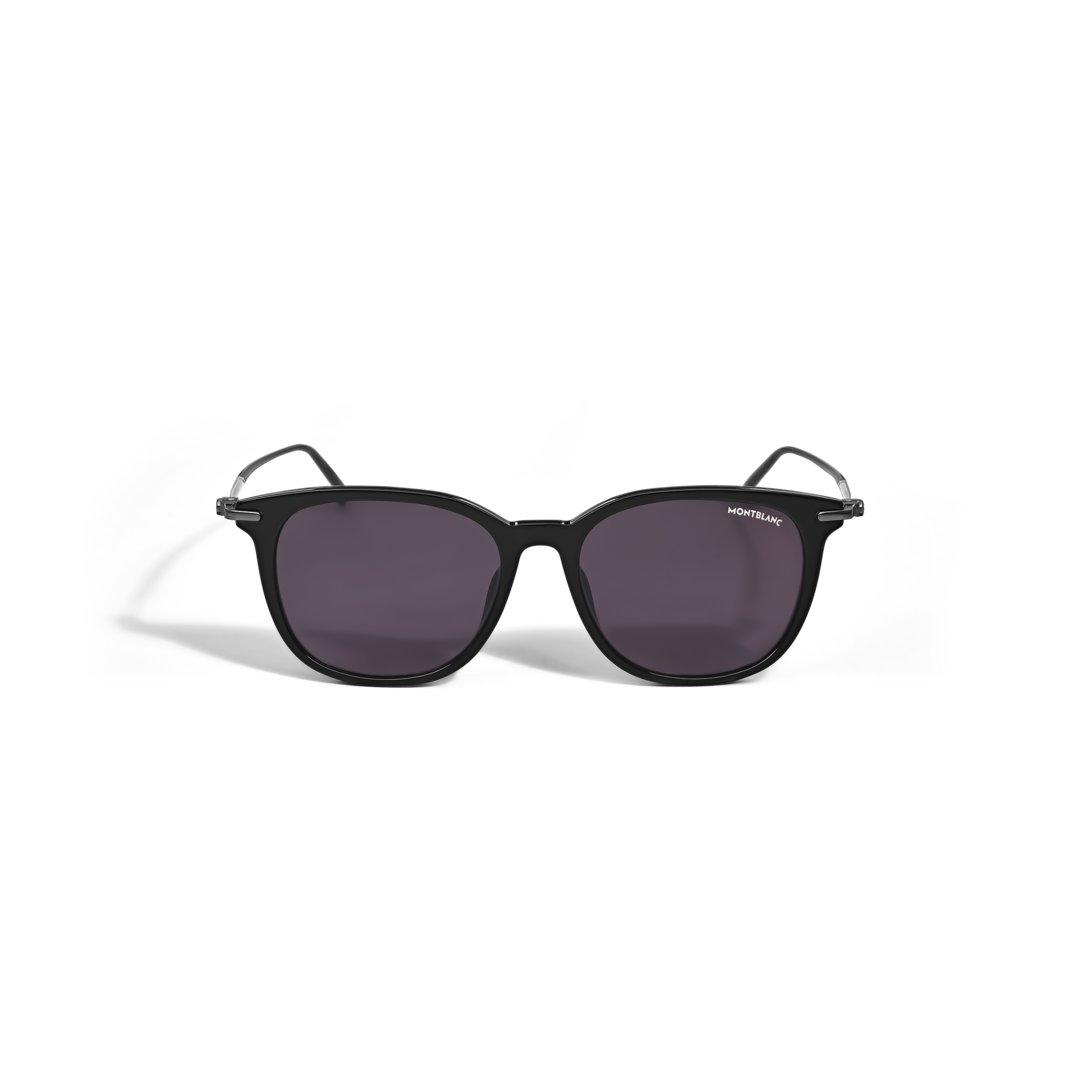 Lunettes de soleil rectangulaires à monture en acétate noir 1 Lunettes de soleil rectangulaires à monture en acétate noir - Montblanc
