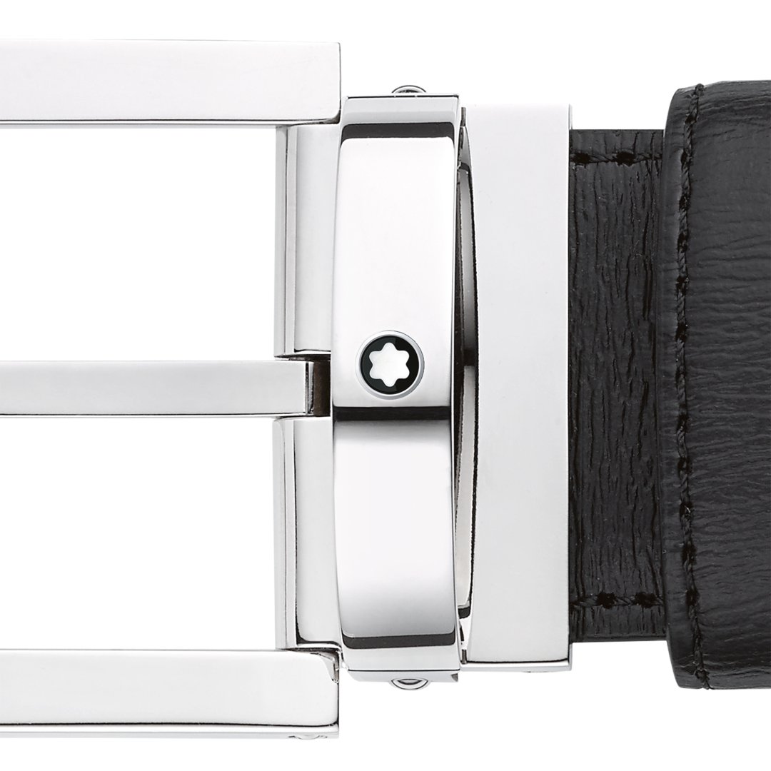Ceinture de 35 mm en cuir noir 2 Ceinture de 35 mm en cuir noir - Montblanc (vue 2)