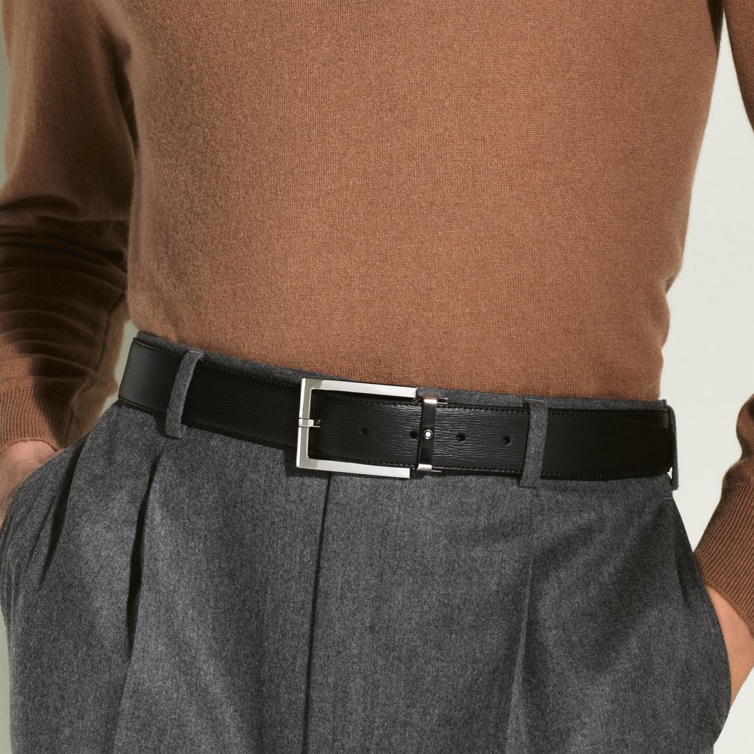 Ceinture de 35 mm en cuir noir 3 Ceinture de 35 mm en cuir noir - Montblanc (vue 3)