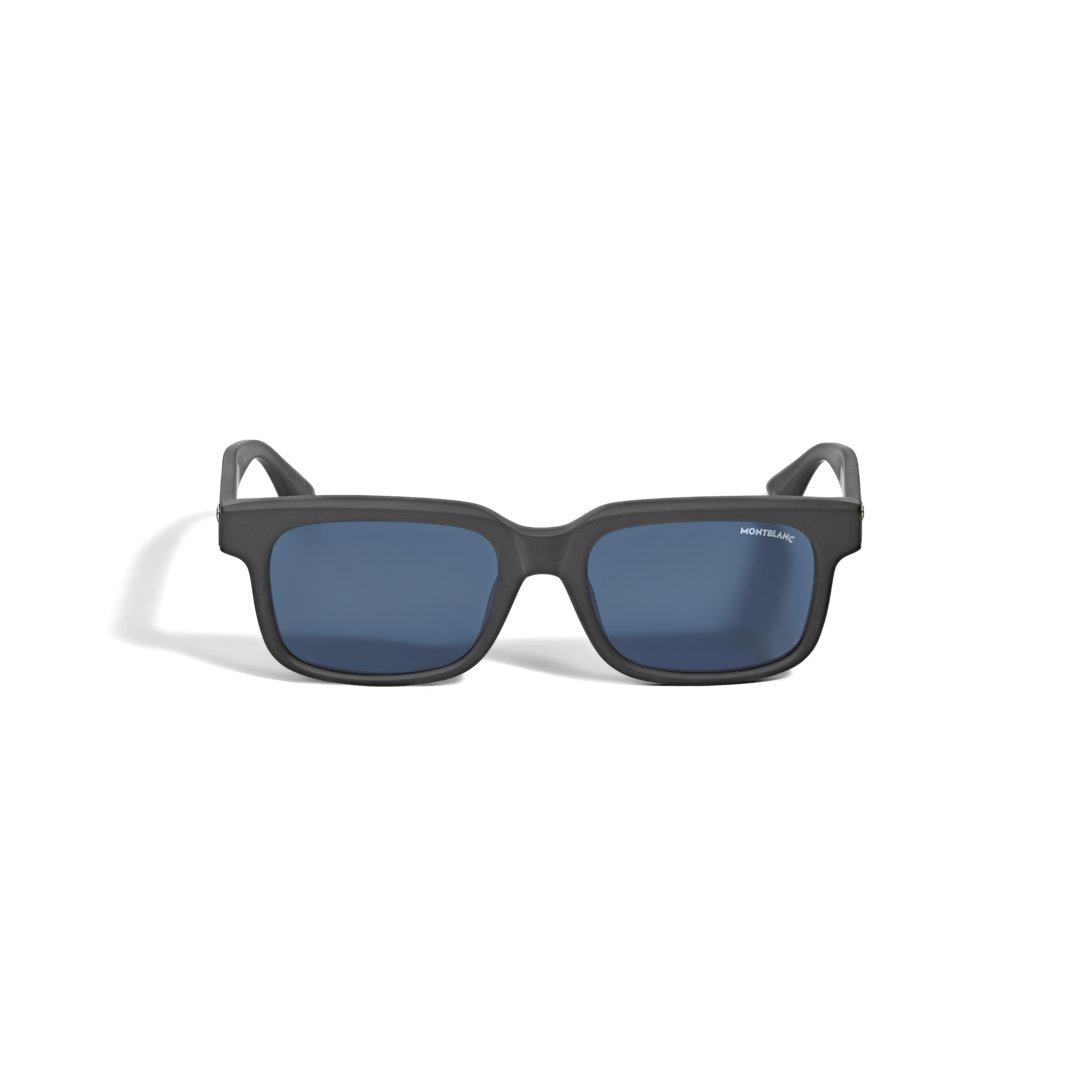 Lunettes de soleil carrées à monture en acétate noire – réf. MB135575 1 Lunettes de soleil carrées à monture en acétate noire – réf. MB135575 - Montblanc