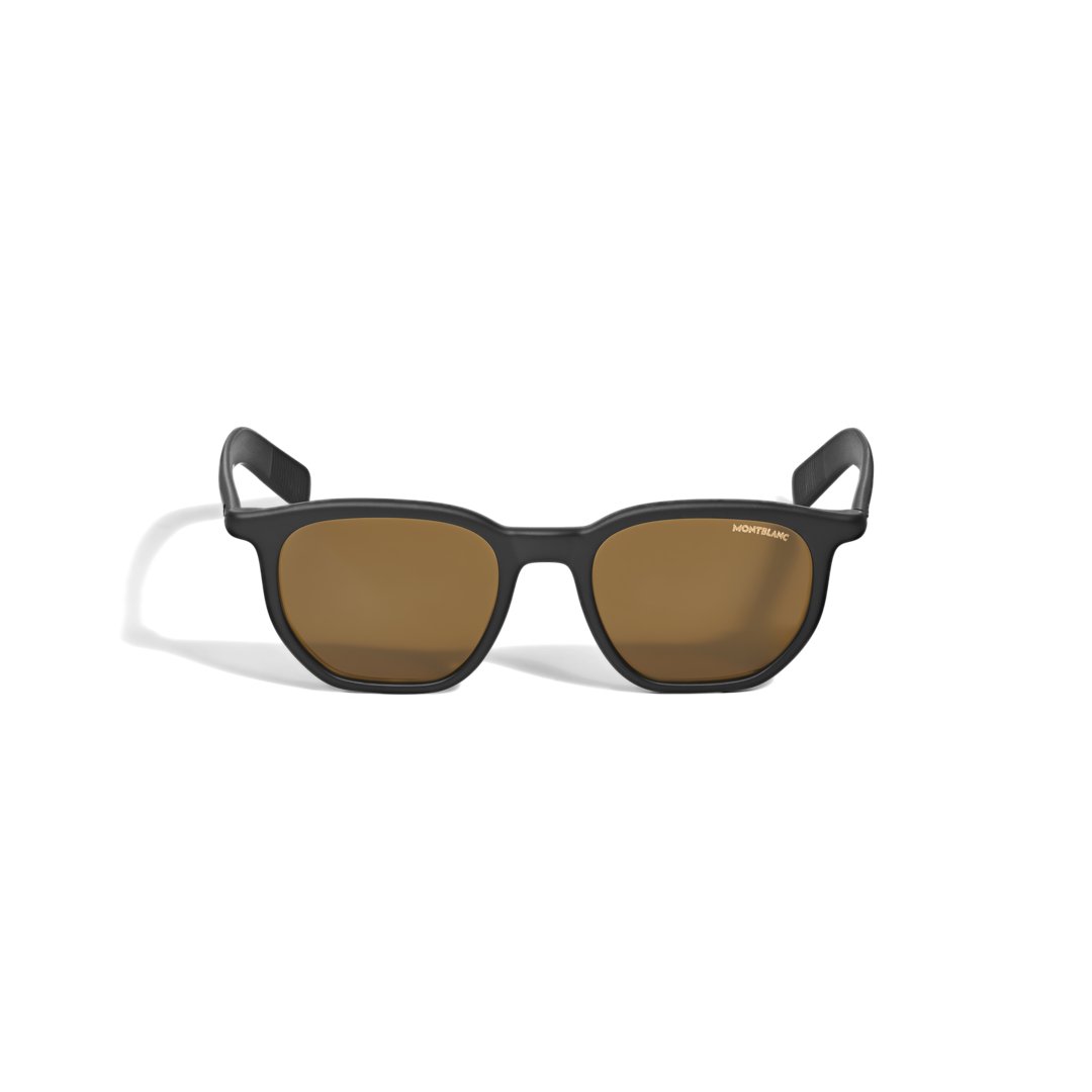 Lunettes de soleil carrées à monture en acétate noire – réf. MB135577 1 Lunettes de soleil carrées à monture en acétate noire – réf. MB135577 - Montblanc