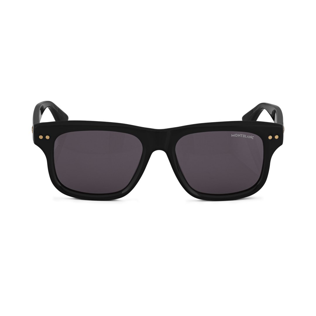 Lunettes de soleil rectangulaires à monture en acétate noire – réf. MB133438 1 Lunettes de soleil rectangulaires à monture en acétate noire – réf. MB133438 - Montblanc