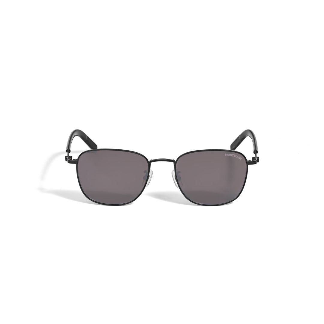 Lunettes de soleil carrées à monture métallique noire 1 Lunettes de soleil carrées à monture métallique noire - Montblanc