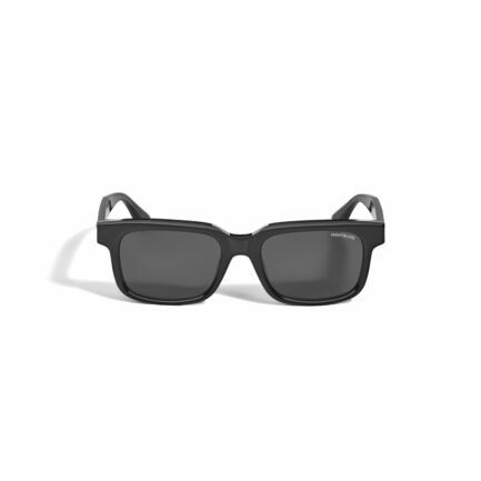 Lunettes de soleil rectangulaires à monture en acétate noire – réf. MB135578 - Montblanc