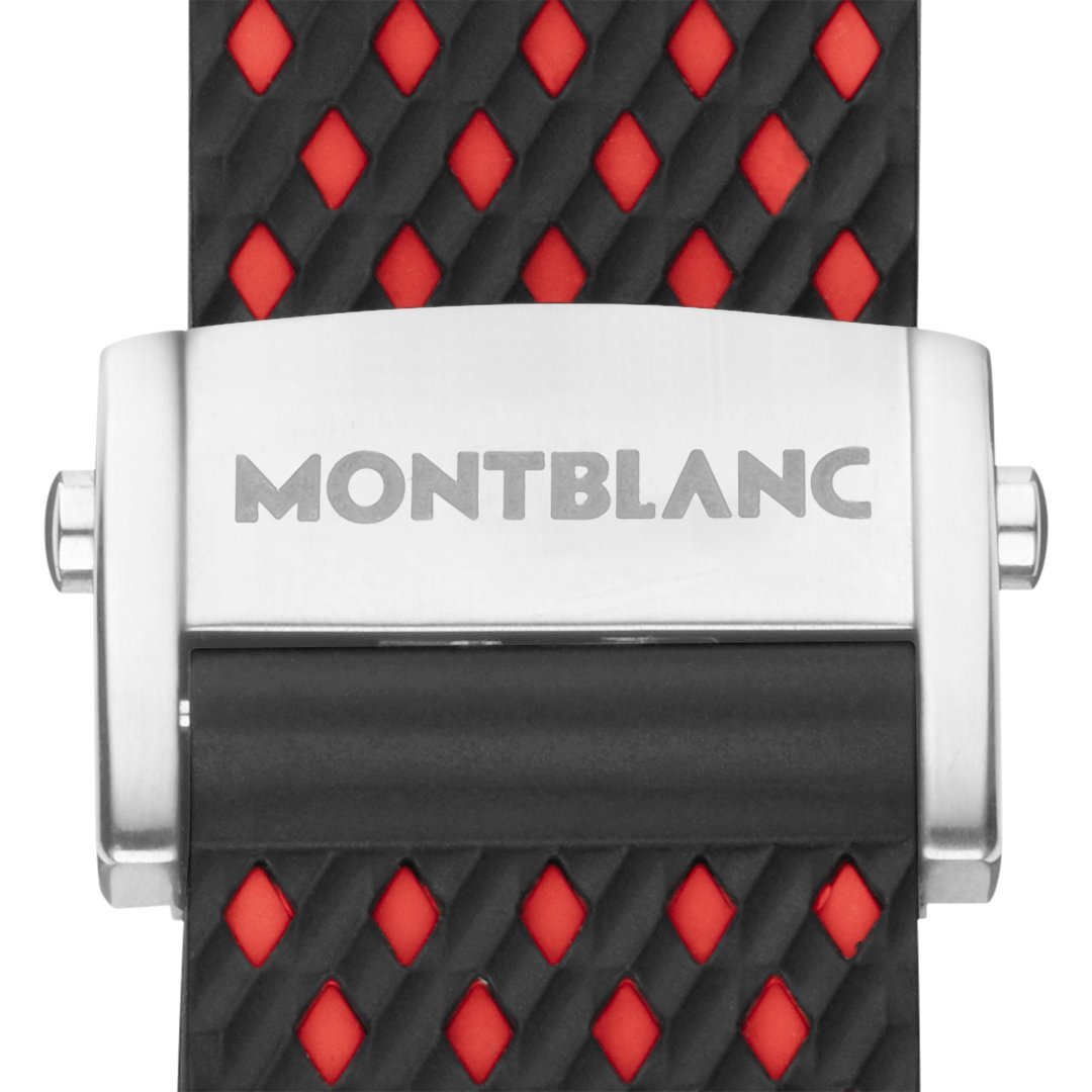 Bracelet sport en caoutchouc rouge 2 Bracelet sport en caoutchouc rouge - Montblanc (vue 2)