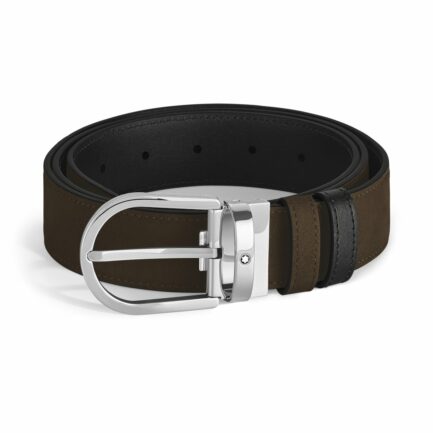 Boucle ardillon fer à cheval polie et palladiée – réf. MB220979 - Montblanc
